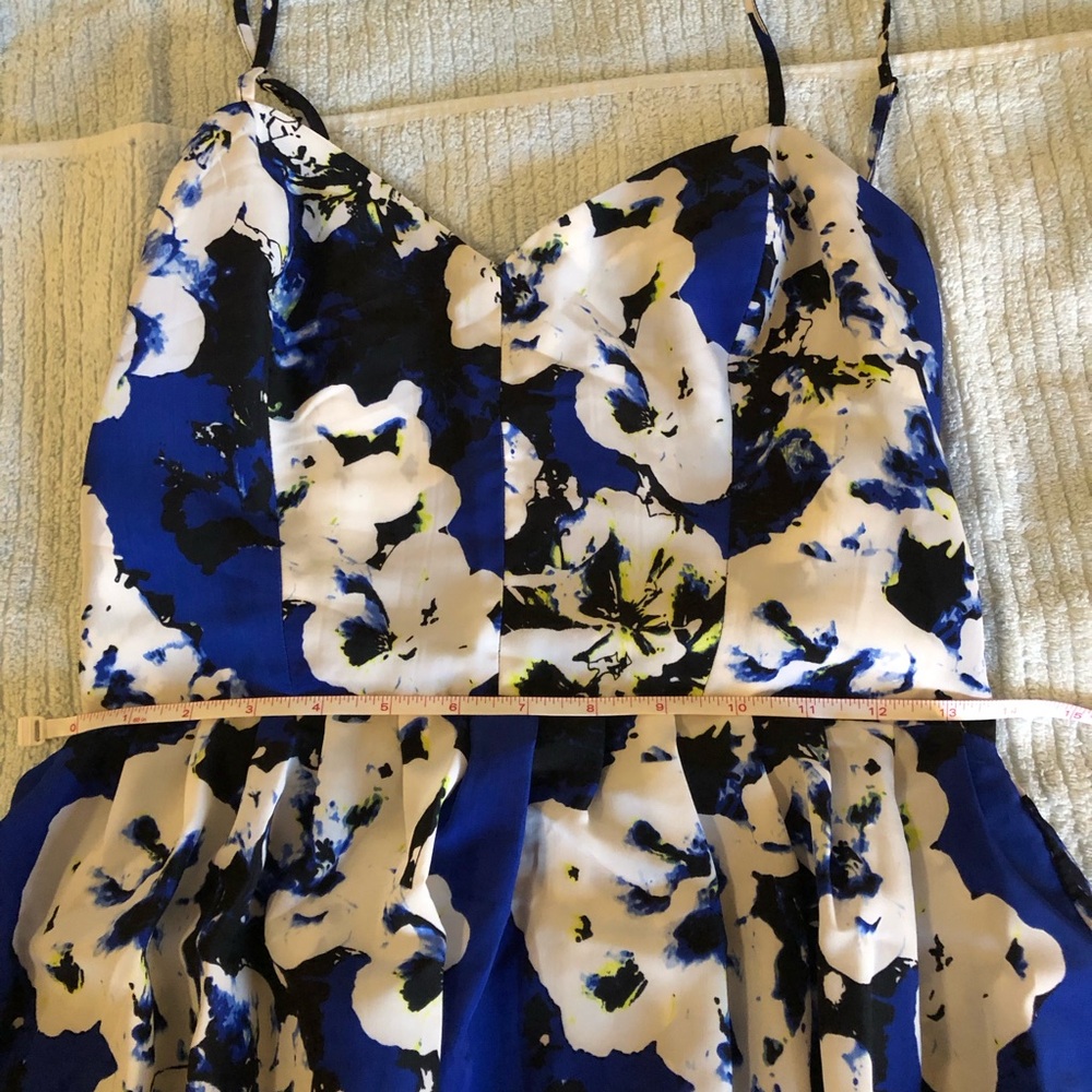 Parker Blue and White Floral Maxi Dress Size S - elastic back - Picture 9 of 9